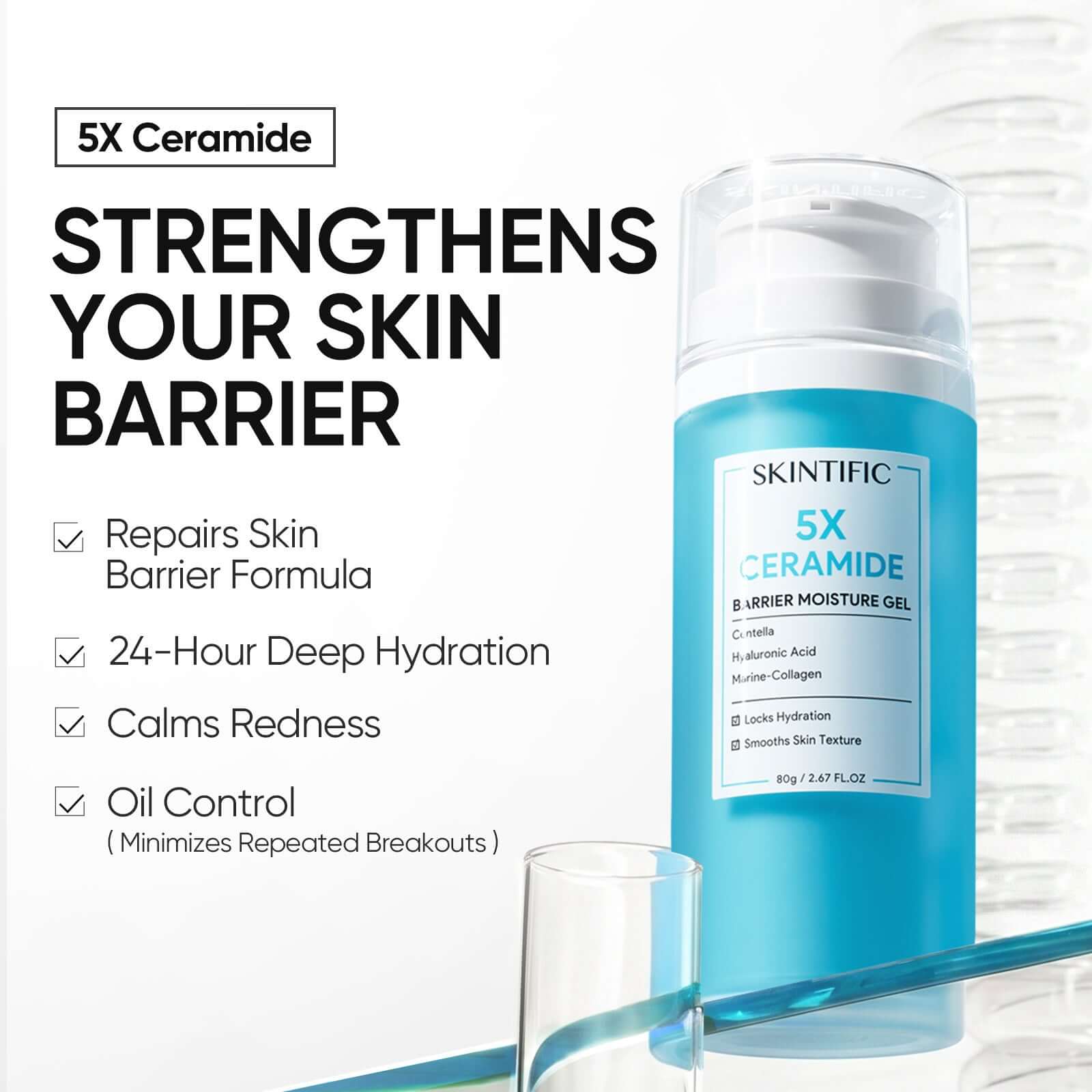 Gel Hidratante Reparador de la Barrera con 5X Ceramidas