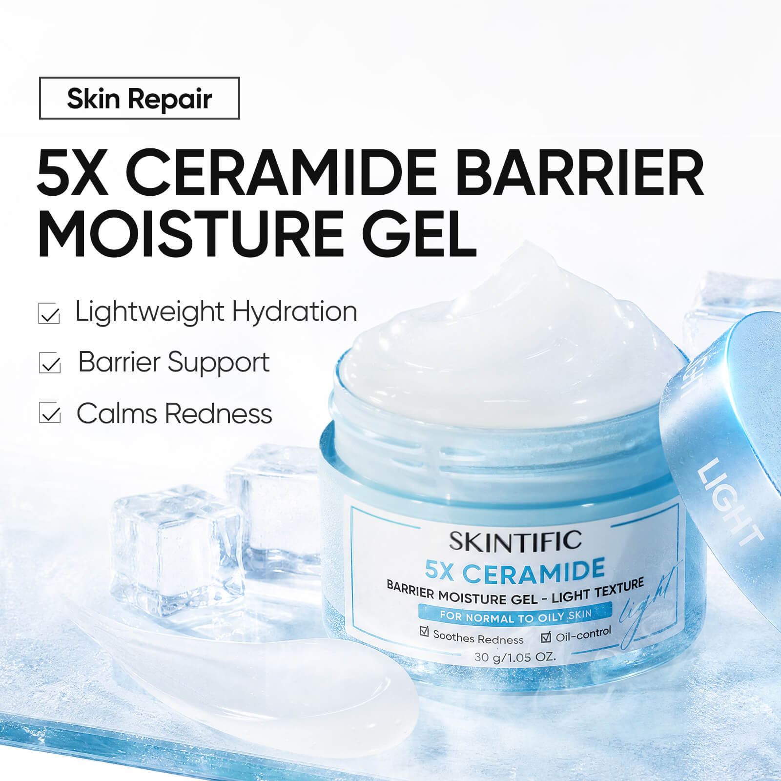 Gel Hidratante Reparador de la Barrera con 5X Ceramidas