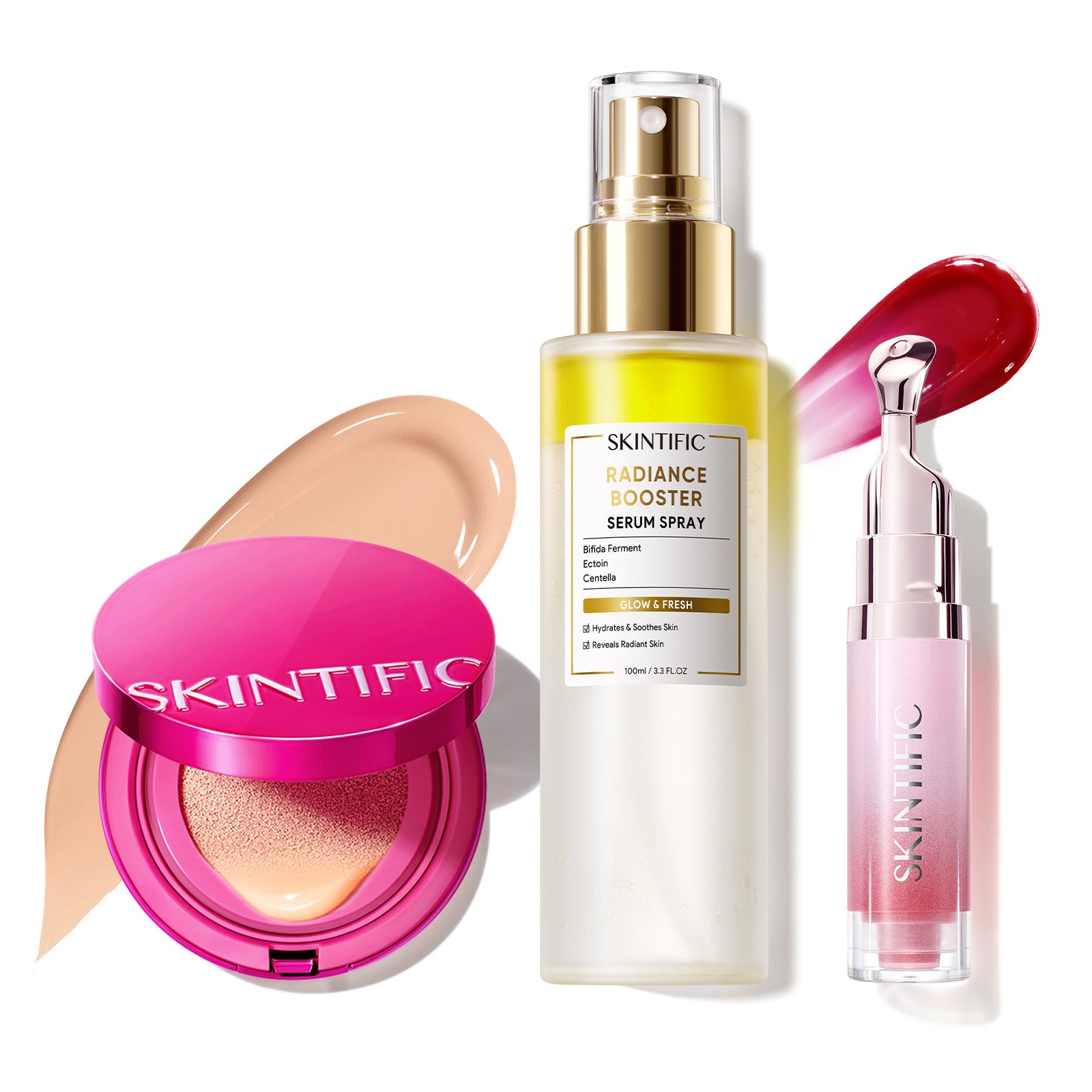 Glow Makeup Set with Cushion, Face Mist & Lip Serum