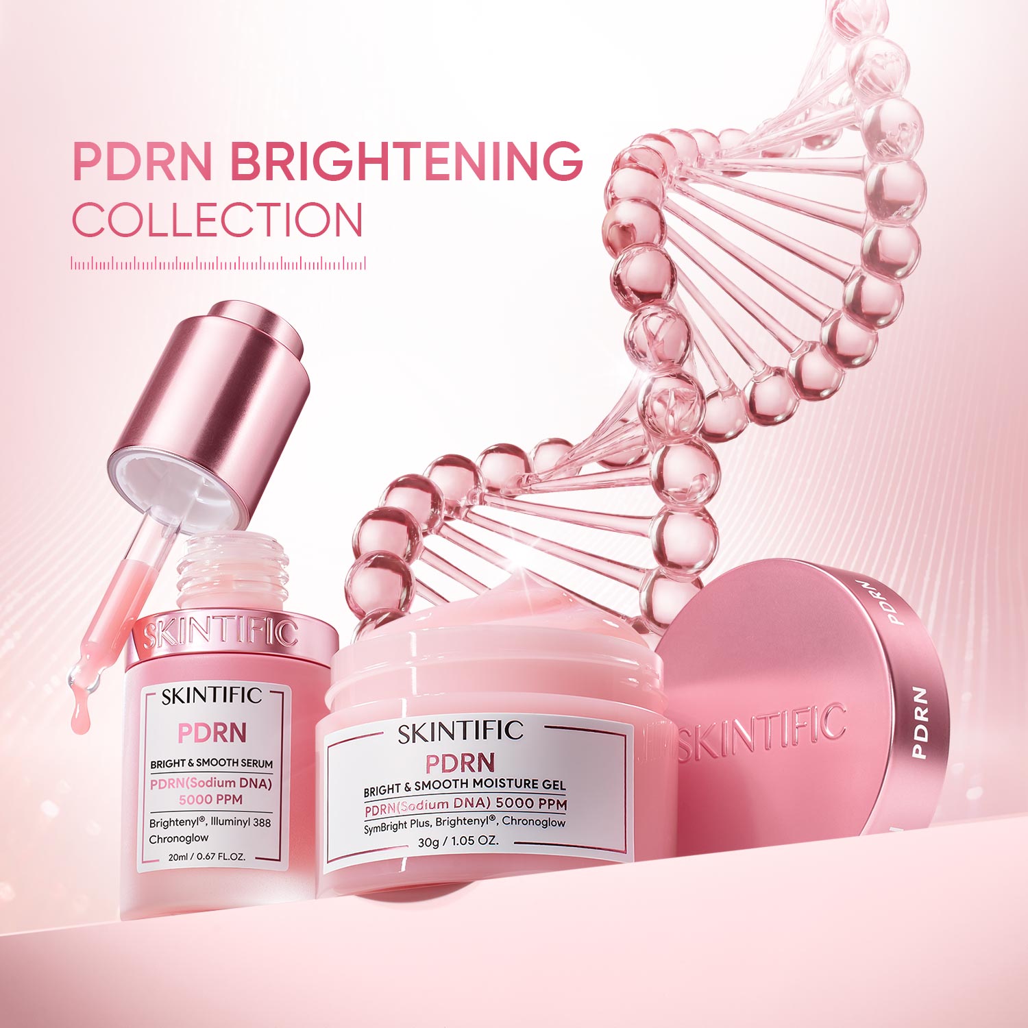 Gel crema hidratante PDRN iluminador y suavizante