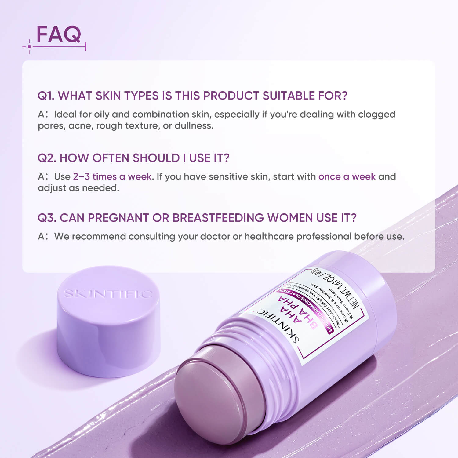 AHA BHA PHA Skin Resurfacing Clay Stick