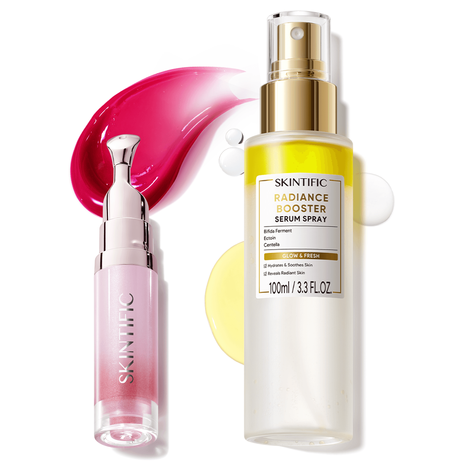 Radiance Booster Spray & Peptide Lip Serum Set 2pcs