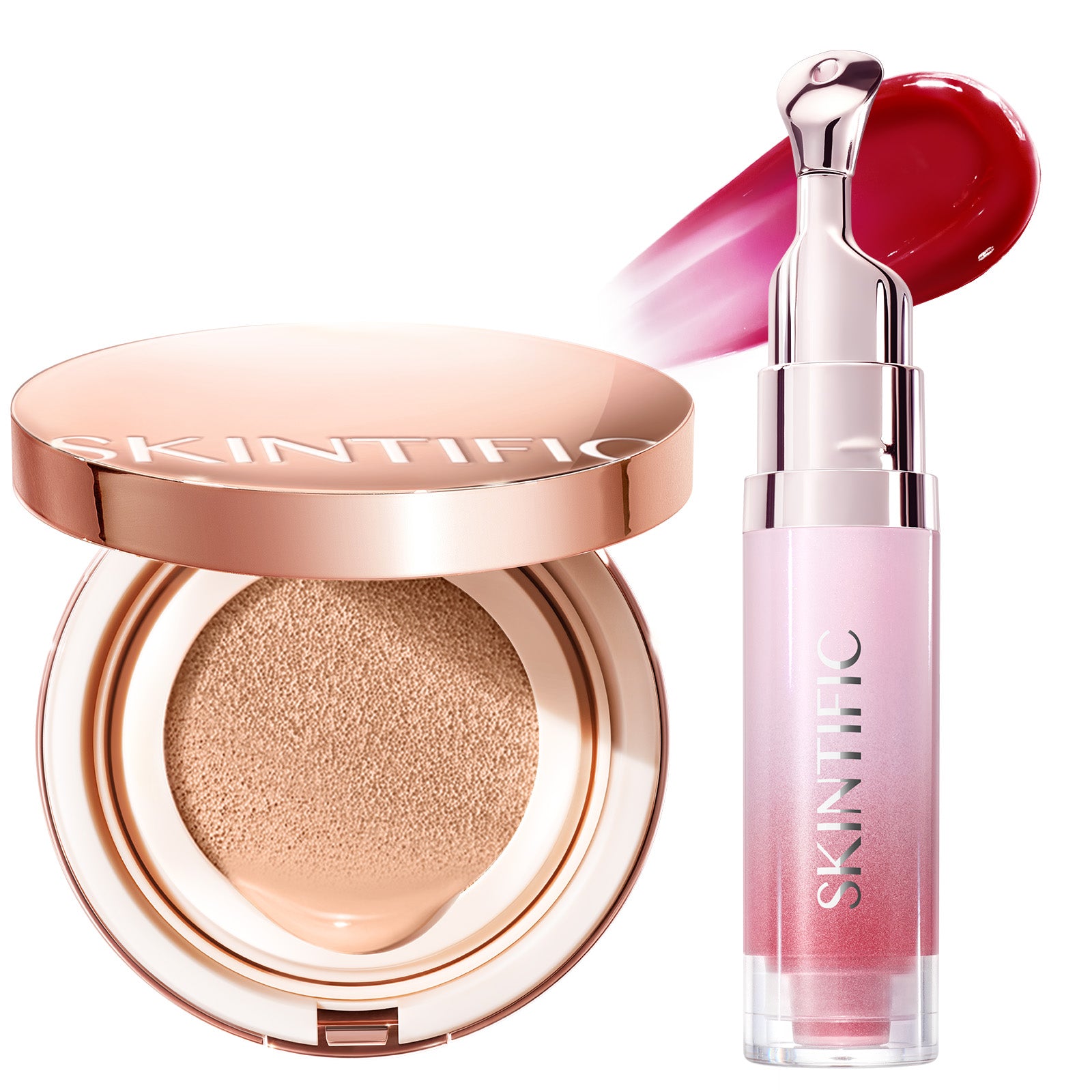 Set de Cushion Perfeccionador Cobertura Total y Sérum Labial con Péptidos 2 piezas