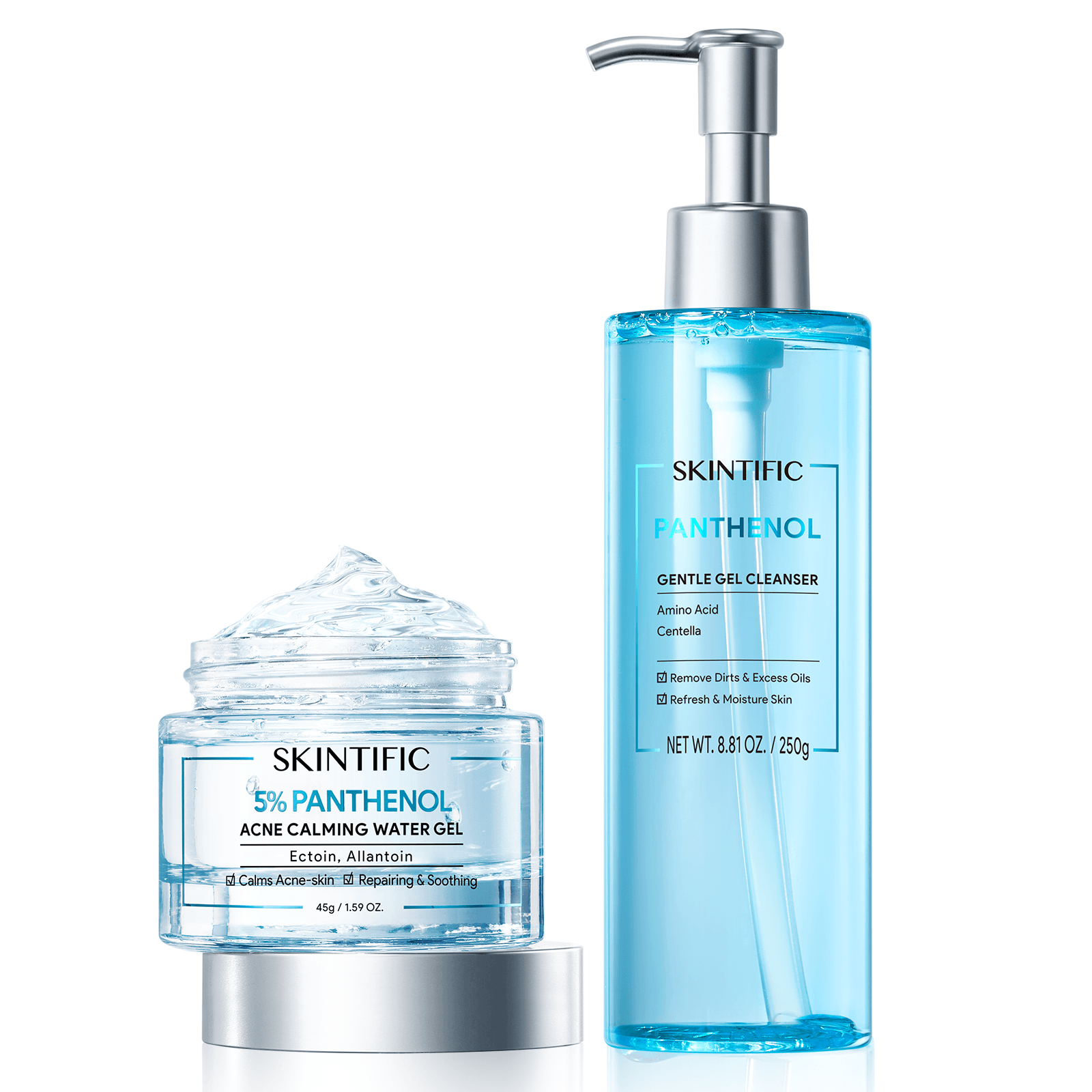 Gel de Agua Calmante Antiacné con Pantenol Set 2 piezas