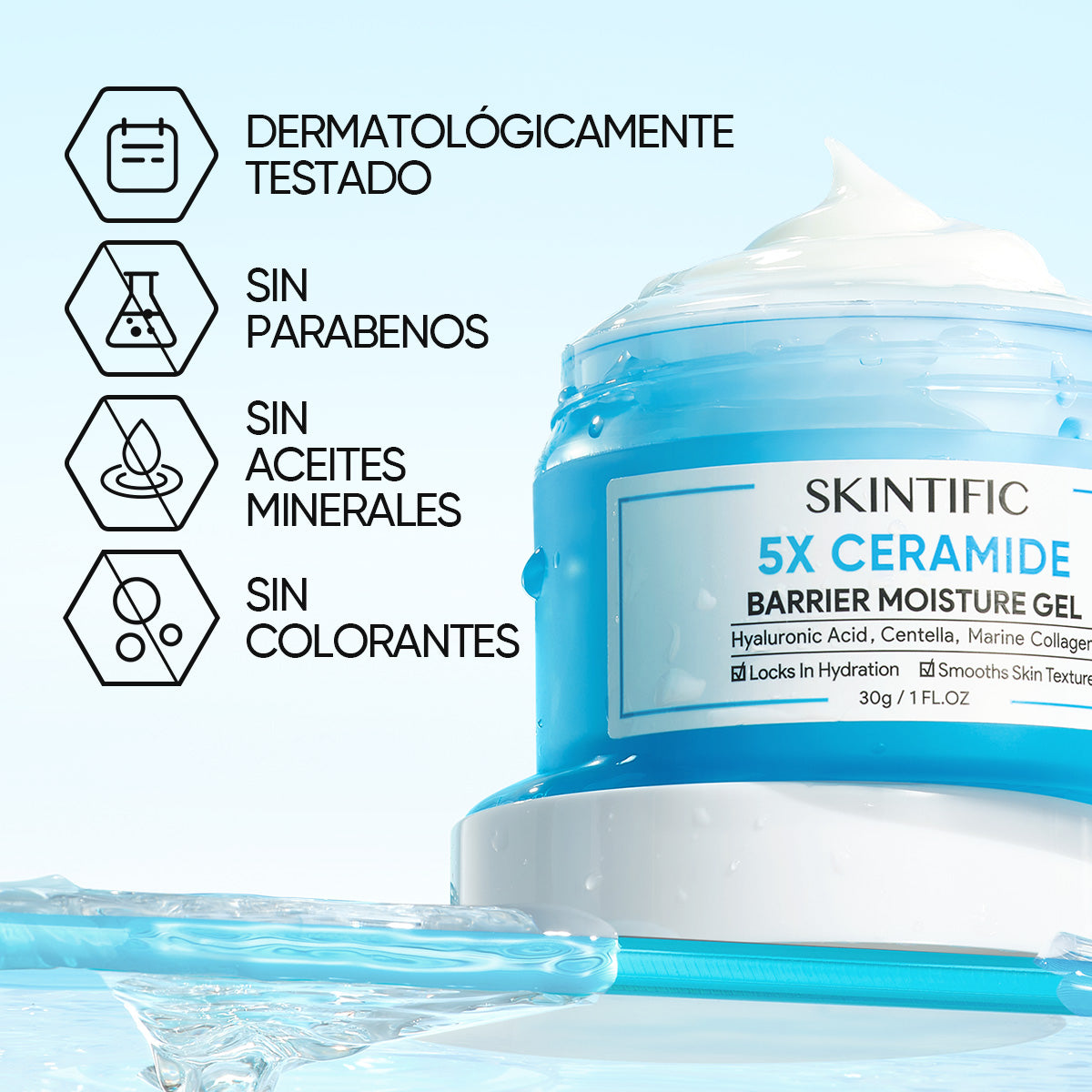 Gel Hidratante Reparador de la Barrera con 5X Ceramidas