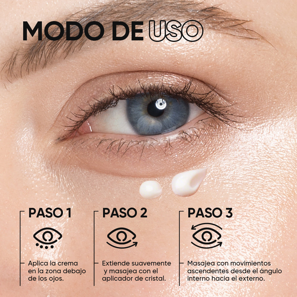 Crema Lifting para Ojos con Masajeador 360° de Cristal