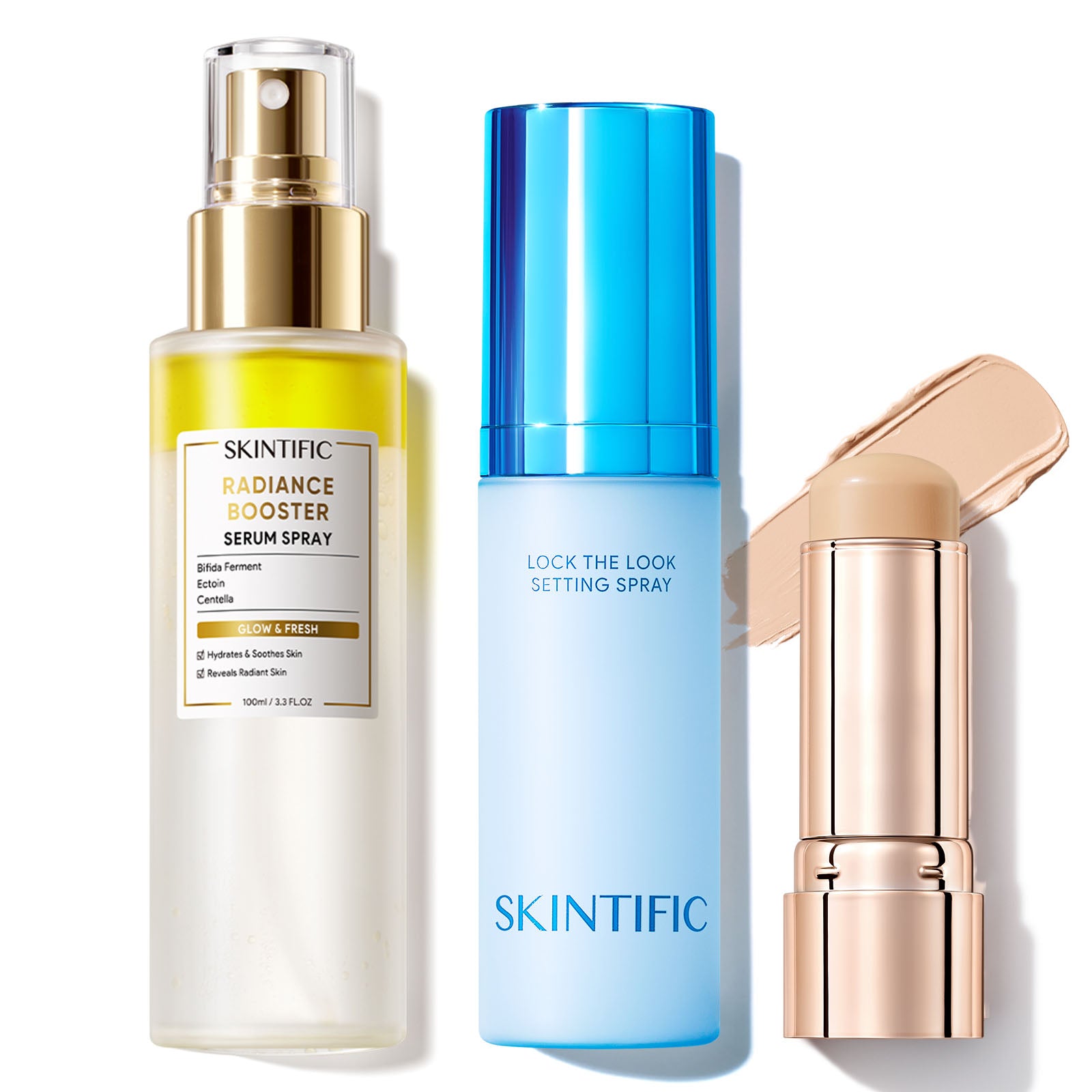 3-Step Smooth Finish Base Makeup SET for Coverage, Glow & Hold