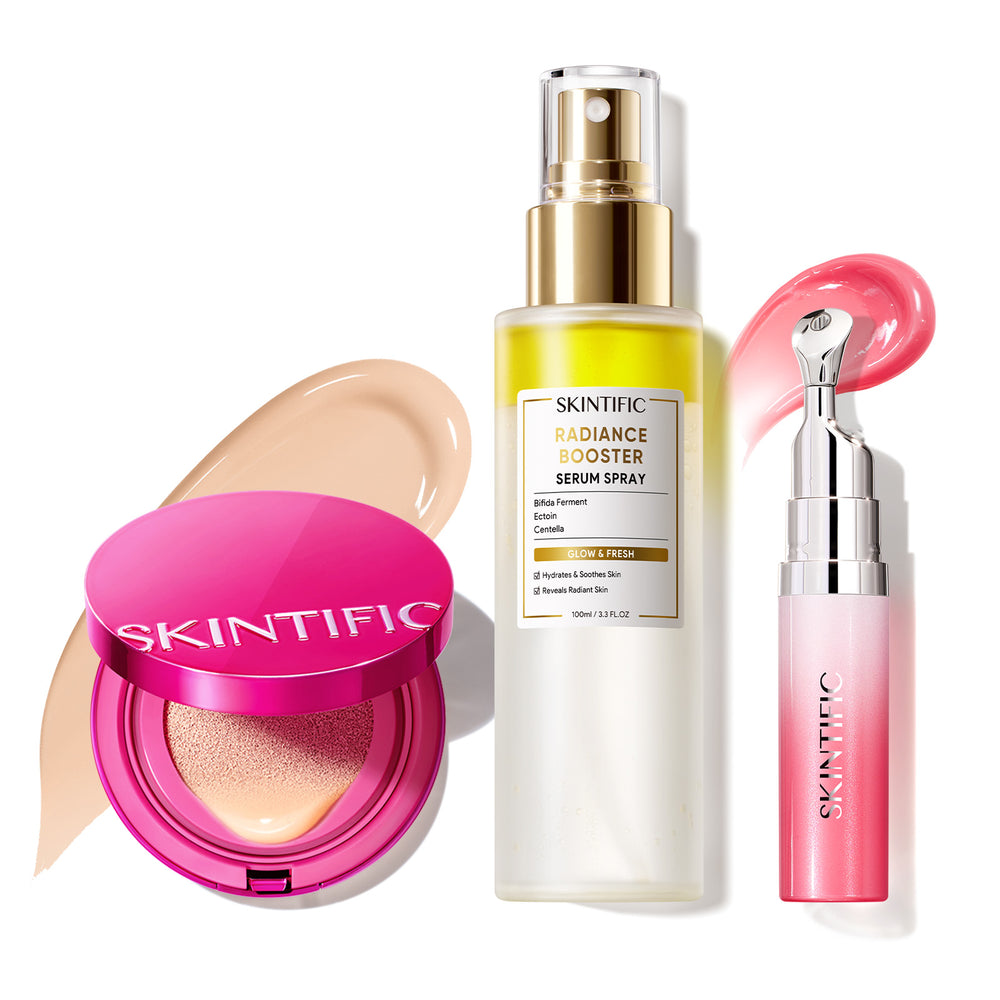 Glow Makeup Set with Cushion, Face Mist & Lip Serum