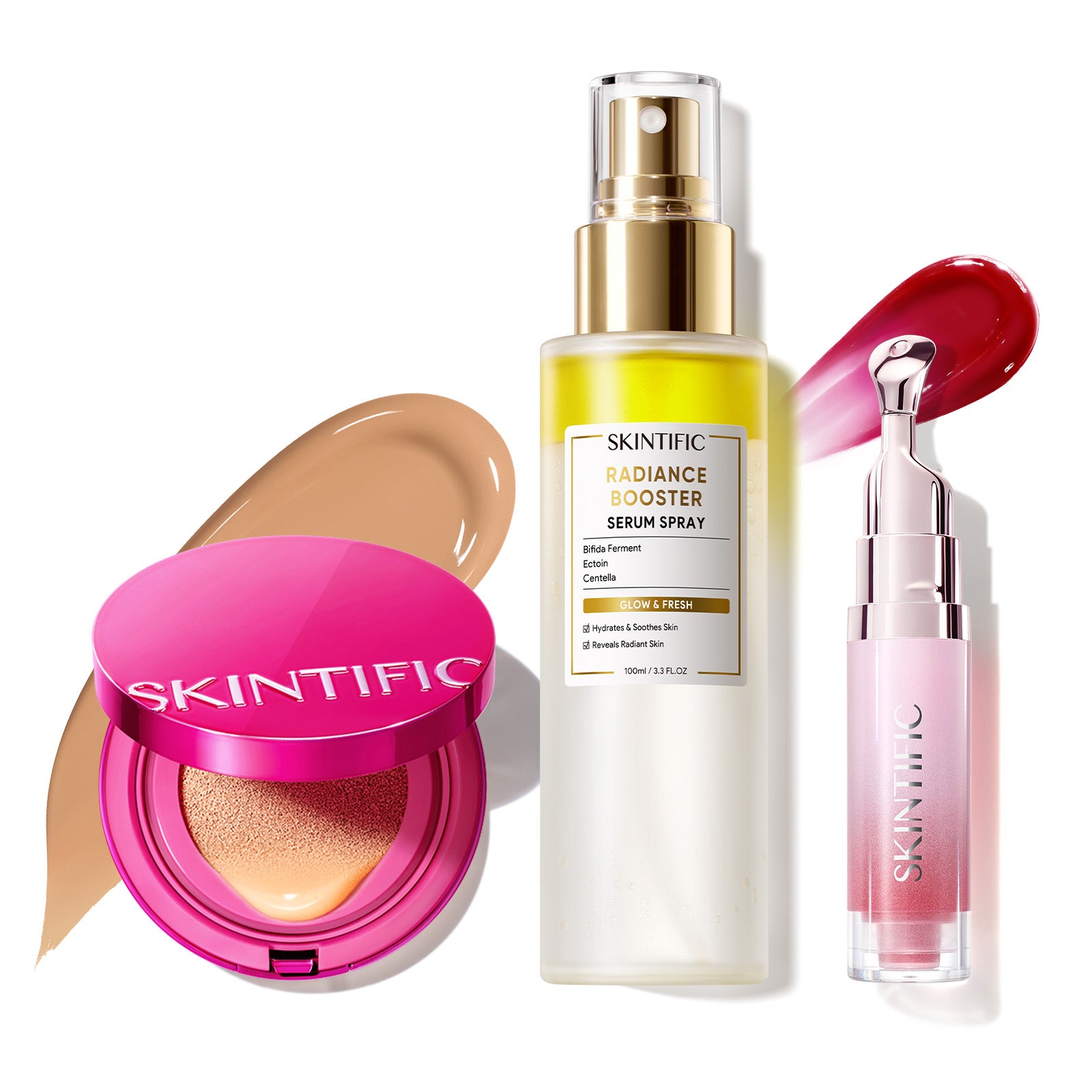 Glow Makeup Set with Cushion, Face Mist & Lip Serum