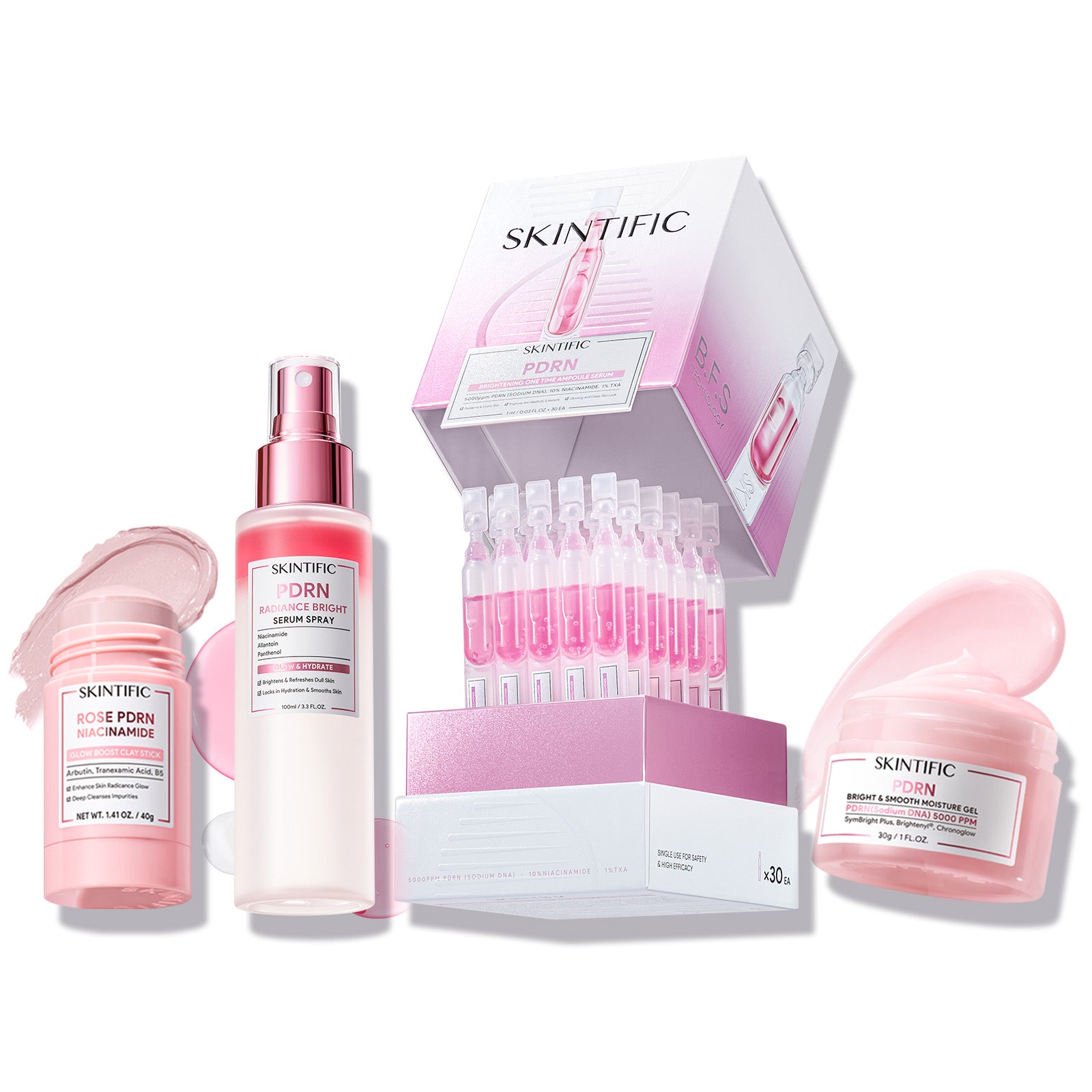 PDRN Brightening & Pore Care Routine Set (4PCS)