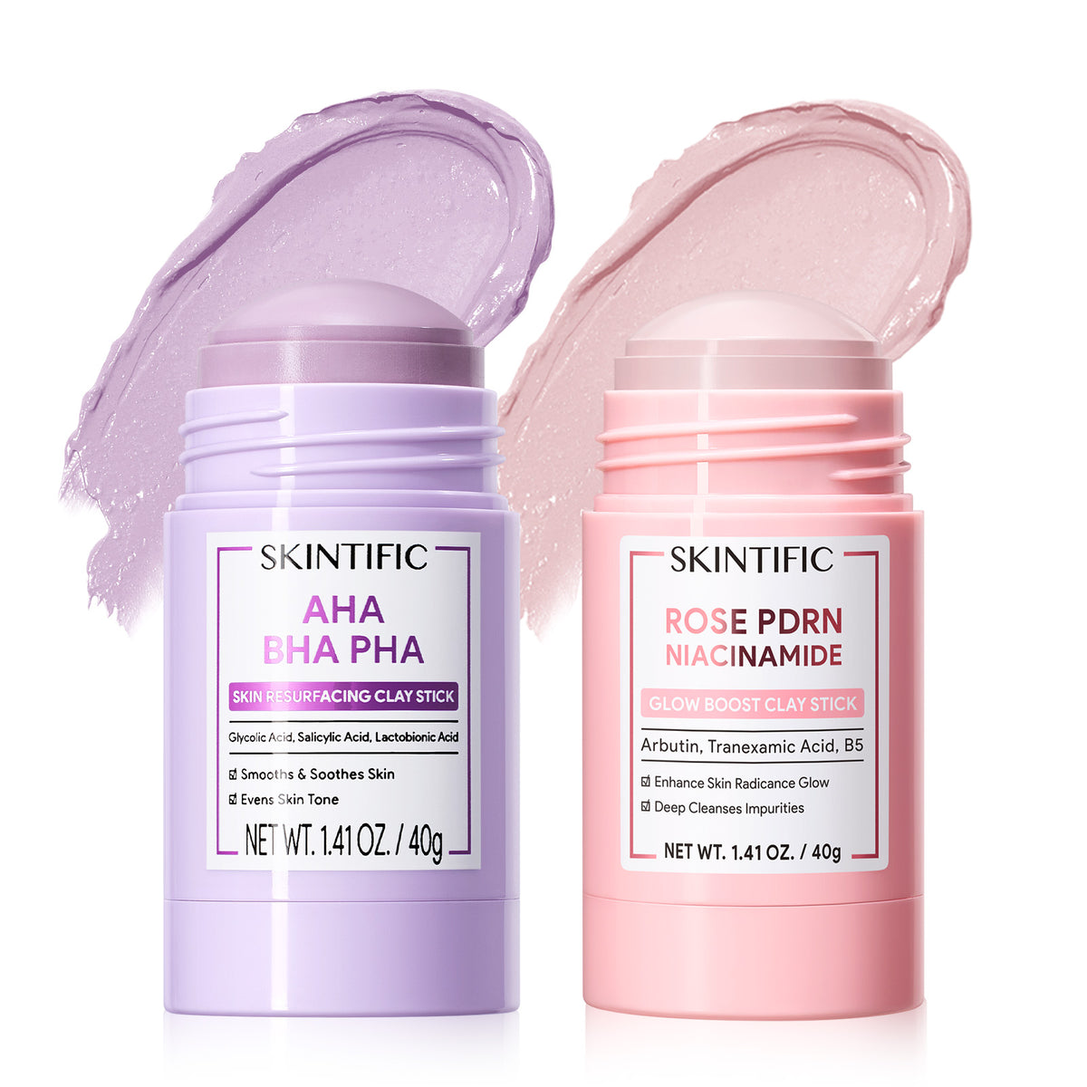 Clay Stick Duo Set for Pores, Oil, Texture & Glow