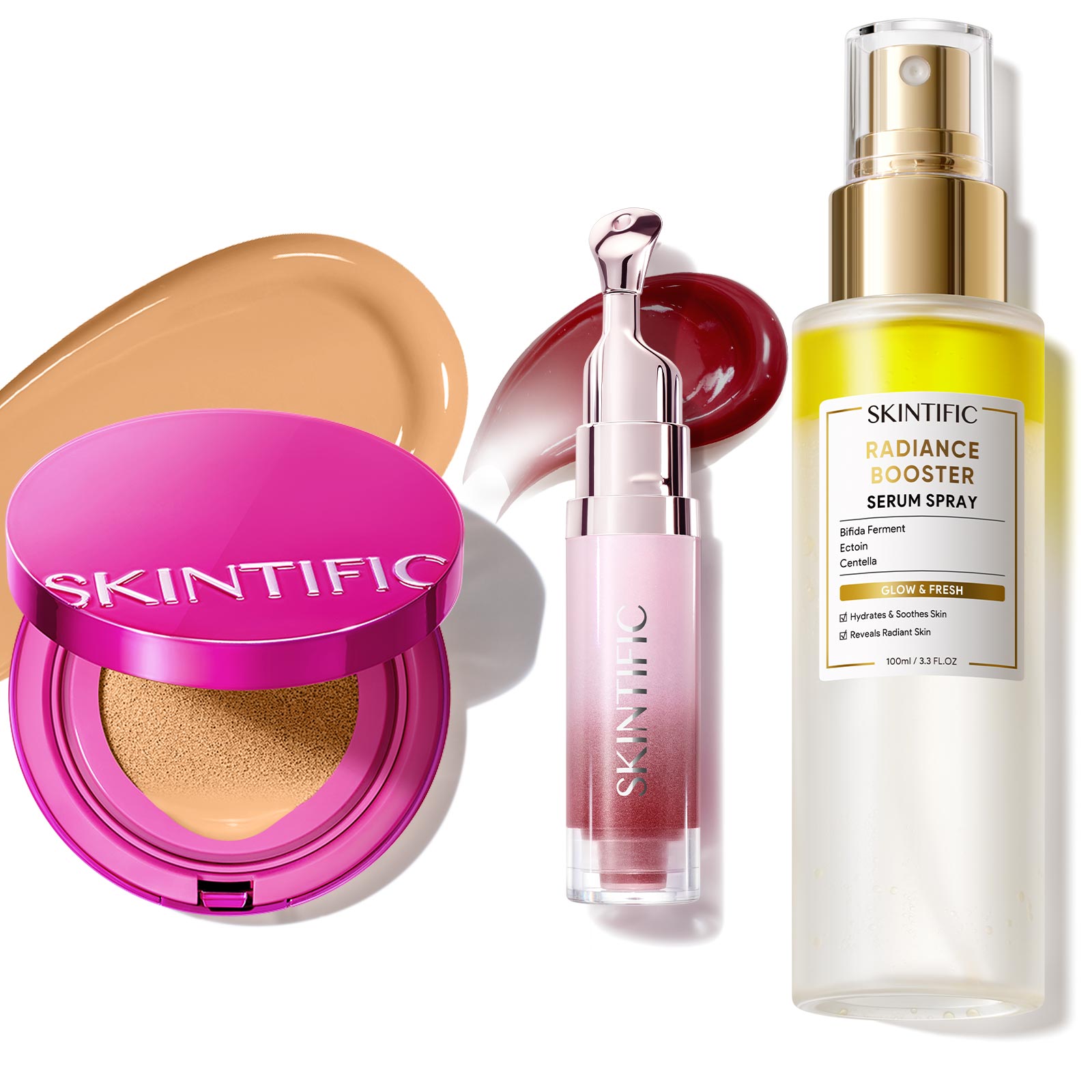 Glow Makeup Set with Cushion, Face Mist & Lip Serum
