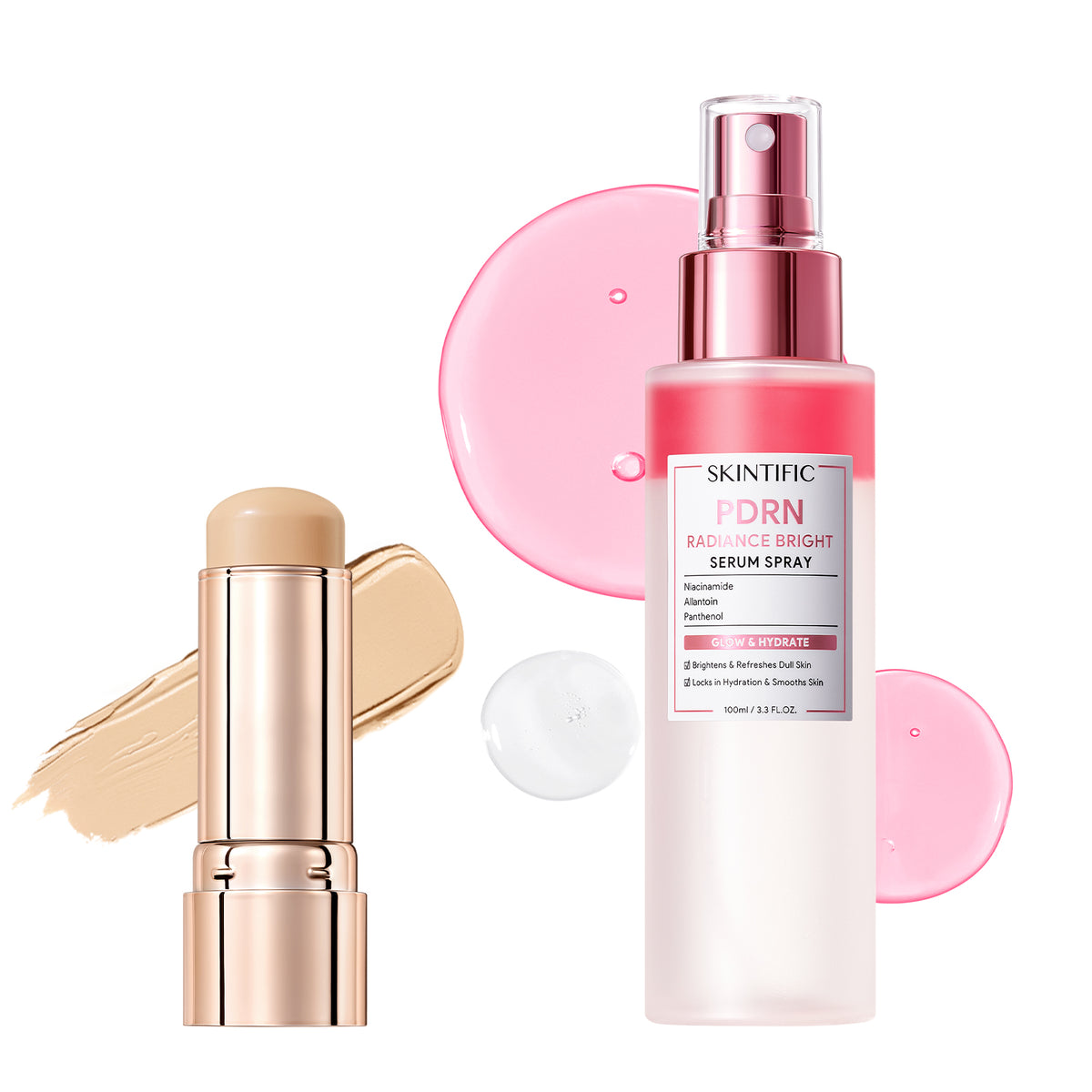 SET de base Glow en 2 pasos para una cobertura rápida y un acabado fresco
